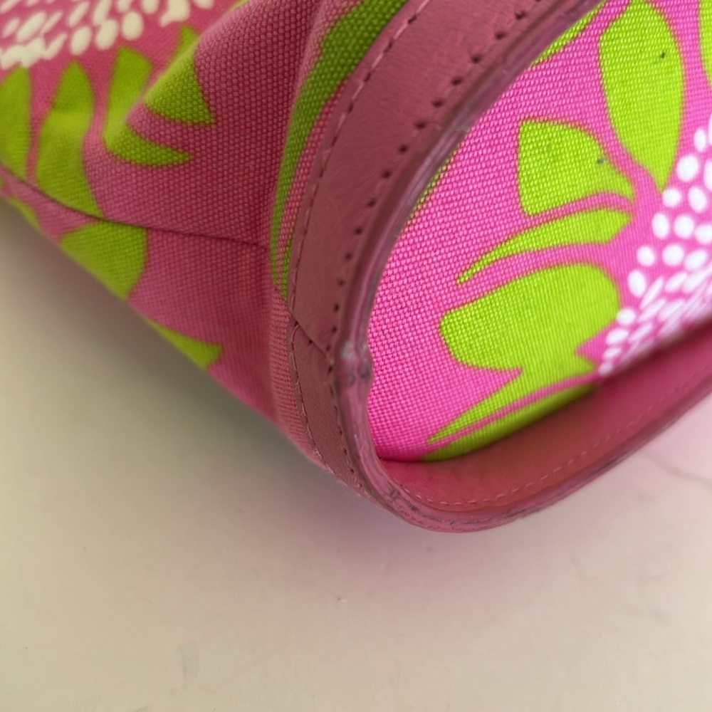 RARE!  Lilly Pulitzer Small Tote Hit Pink Sunflower Pattern-Circa 1990’s - Picture 10 of 16